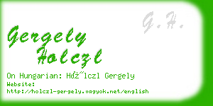 gergely holczl business card